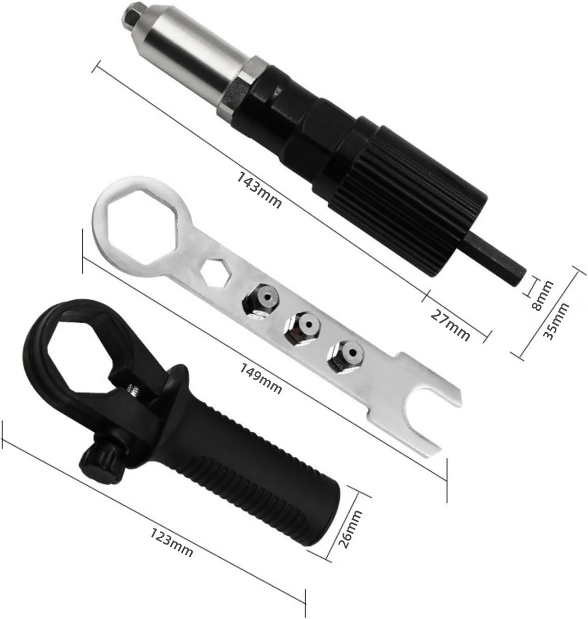 Hands-On Professional Electric Rivet Gun Adapter Kit for Creative Play