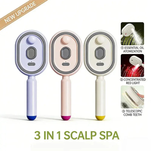 Convenient Electric Spray Air Cushion Massage Comb for Everyday Setup