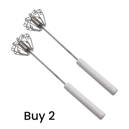 Stainless Steel Semi-Automatic Handheld Egg Whisk Tool