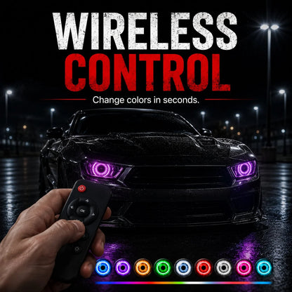 Decorative Demon-Eye LED Headlight Kit-2 pcs for Focused Lighting
