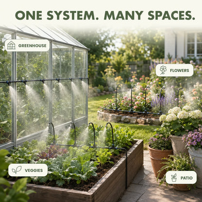 Adjustable 360° Mist-Line Watering System for Garden Plants