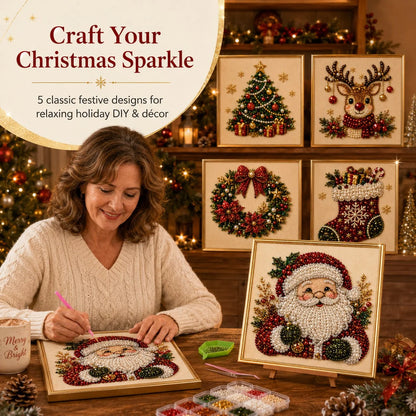 Framed Pearl Mosaic Craft Kit Designed for First-Time Makers