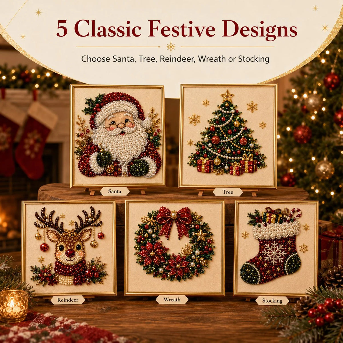 Framed Pearl Mosaic Craft Kit Designed for First-Time Makers