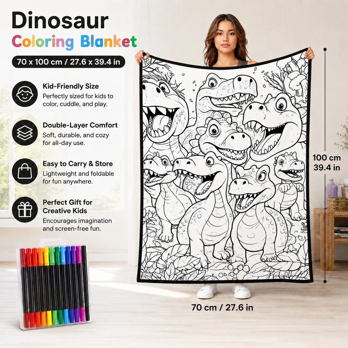 Purpose-Built DIY Doodle Blanket – Color, Create & Make It Uniquely