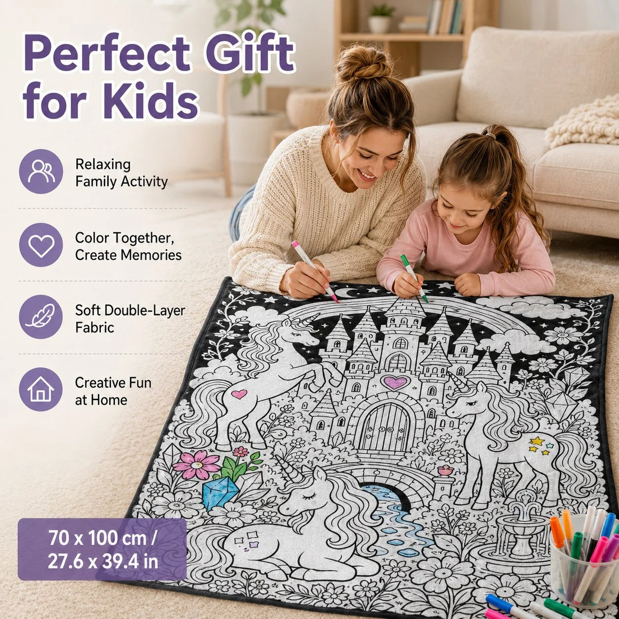 Purpose-Built DIY Doodle Blanket – Color, Create & Make It Uniquely