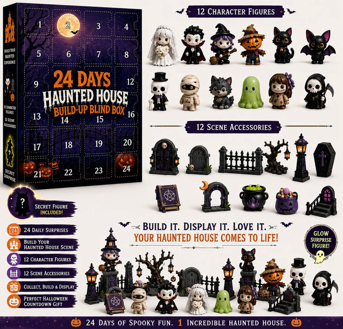 Build-Your-Own Spooky Haunted House DIY Halloween Decoration Kit