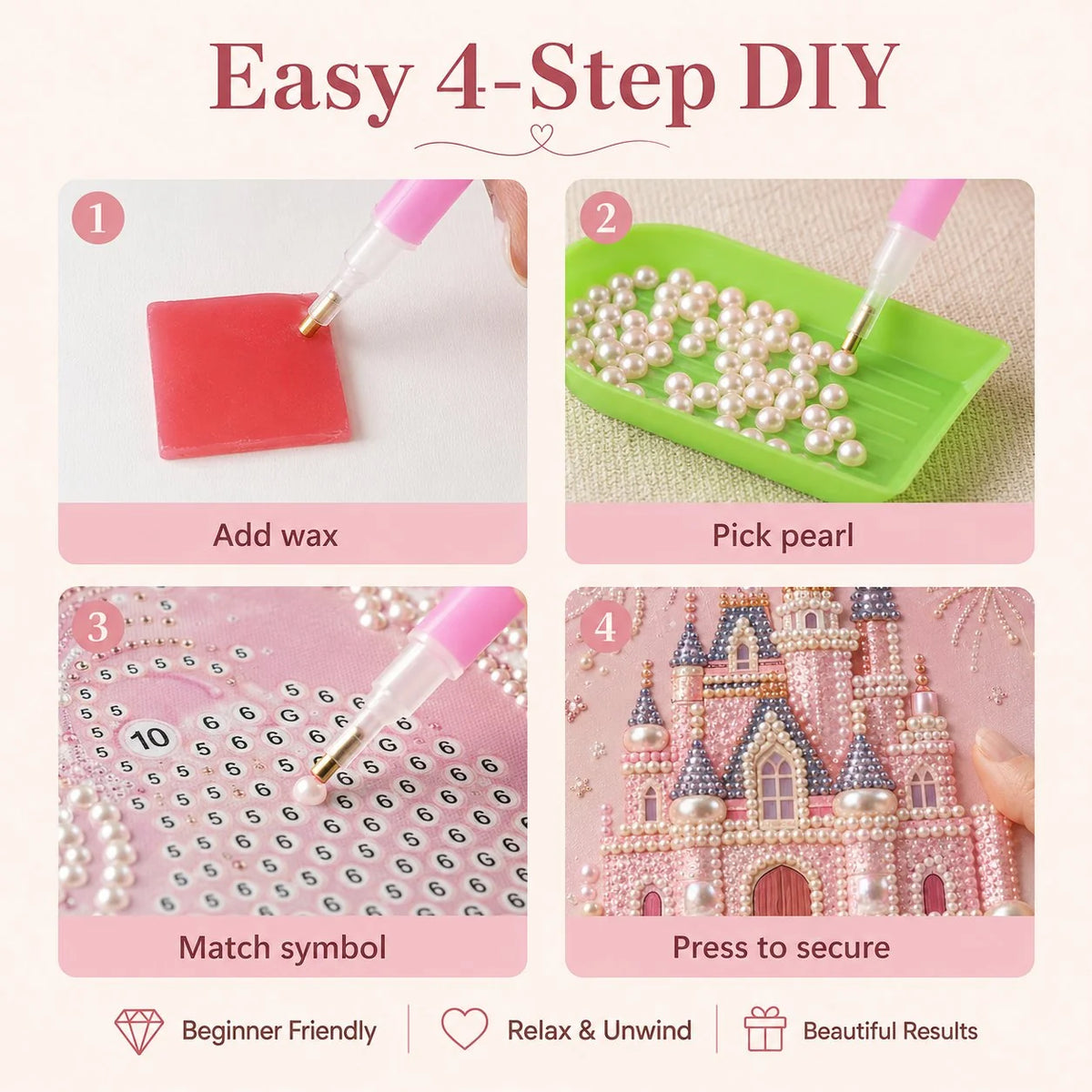 Purpose-Built Create Stunning Pearl Art Easily – Relaxing DIY Gem