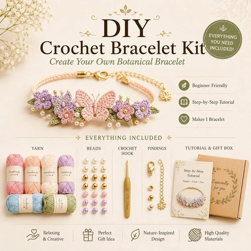 Hands-On DIY Nature-Inspired Crochet Bracelet Kit for Creative Play