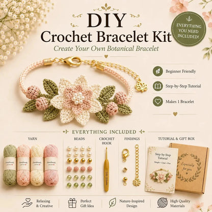 Hands-On DIY Nature-Inspired Crochet Bracelet Kit for Creative Play
