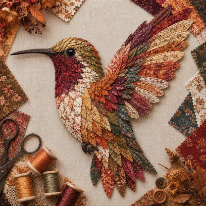 Hands-On Beginner Friendly 3D Patchwork Bird DIY Craft Kit – Create a