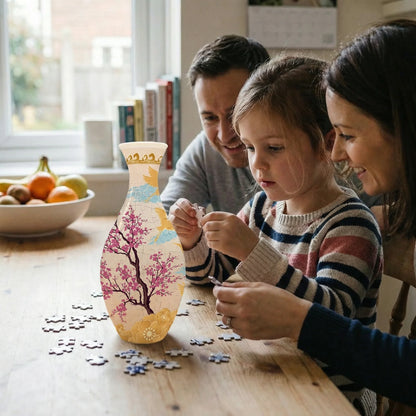 Hands-On DIY Puzzle Flower Vase for Creative Play