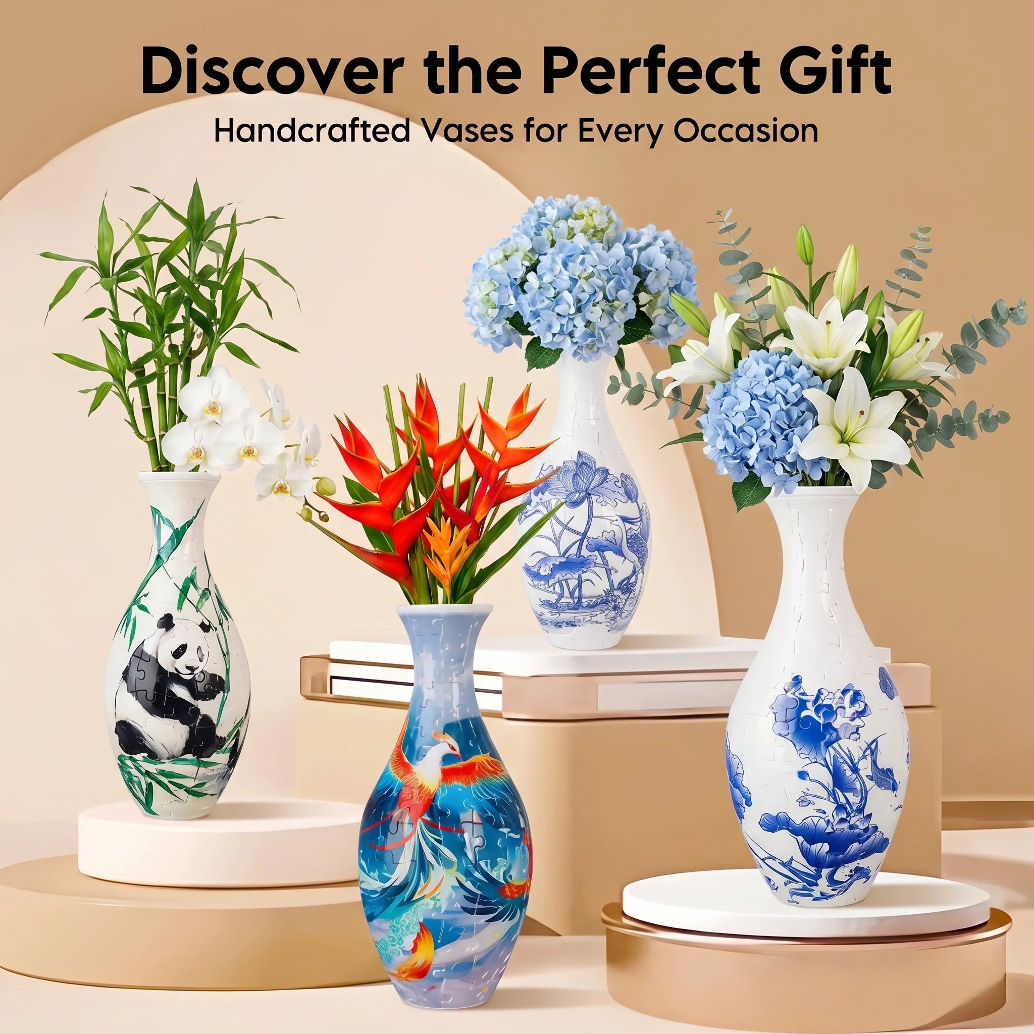 Hands-On DIY Puzzle Flower Vase for Creative Play