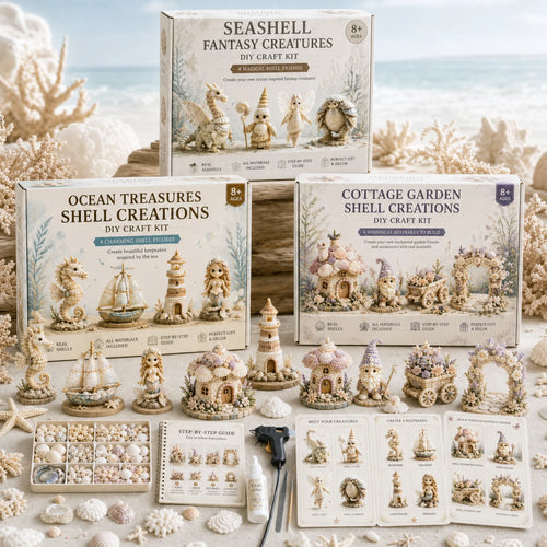 Hands-On DIY Seashell Craft Kit – Create Ocean-Inspired Shell Figures