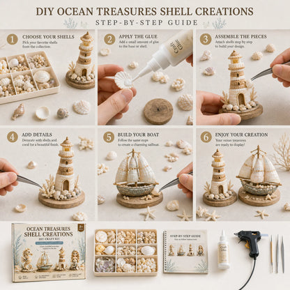 Hands-On DIY Seashell Craft Kit – Create Ocean-Inspired Shell Figures