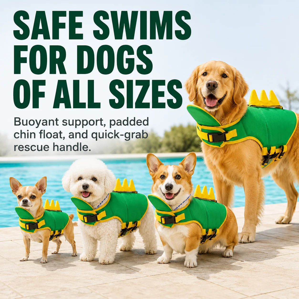 Pet-Friendly Summer Dog Life Vest for Swimming &