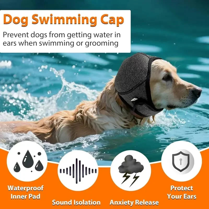 Comfort-Focused Dog Calming Hoodie Ear – Swim Cap for Everyday Wear