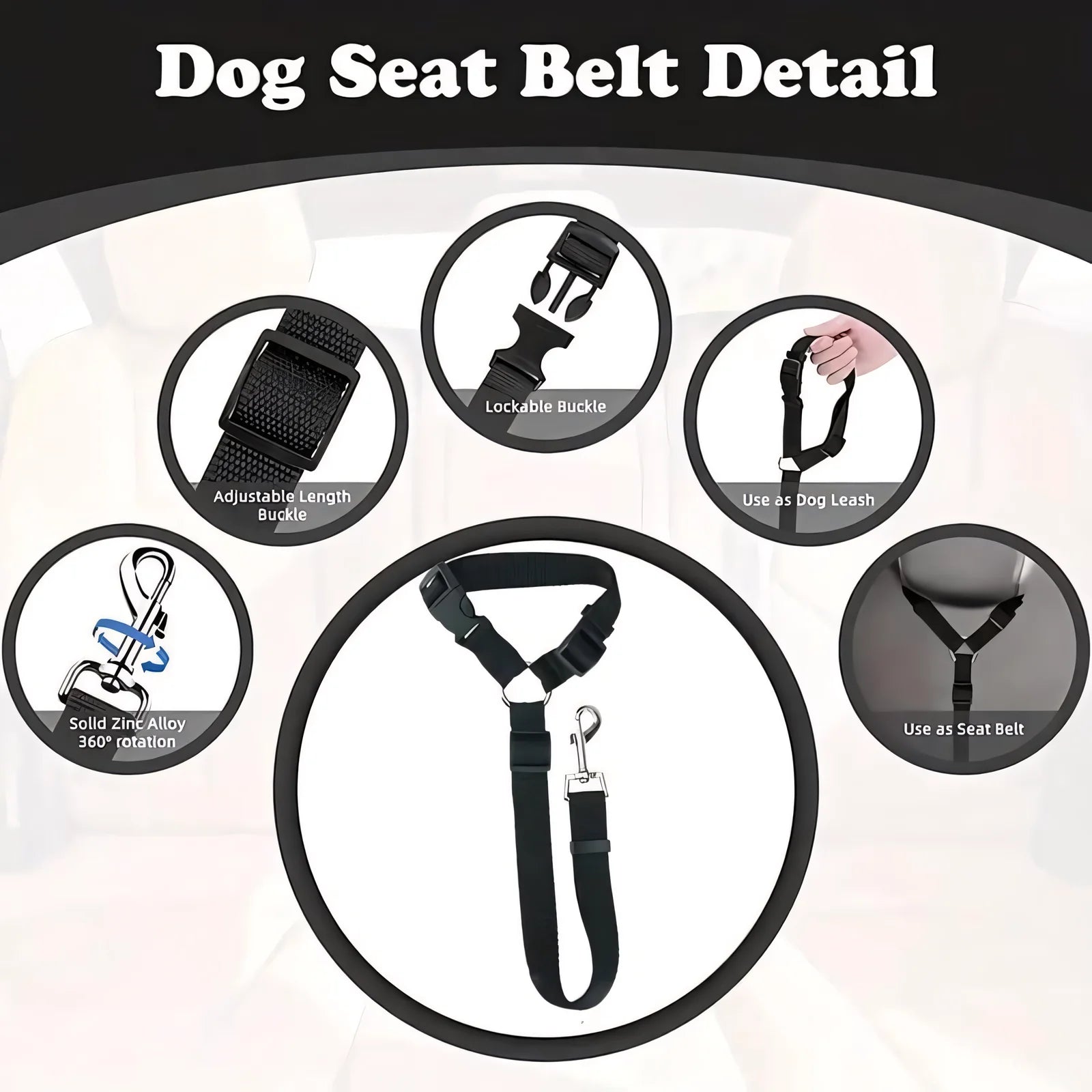 Pet-Friendly Dog Travel Safety Belts for Daily Pet Care