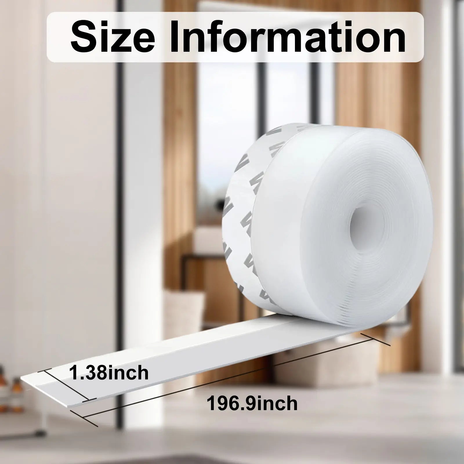 Space-Saving Door Weather Stripping, Self-Adhesive Draft Stopper Seal