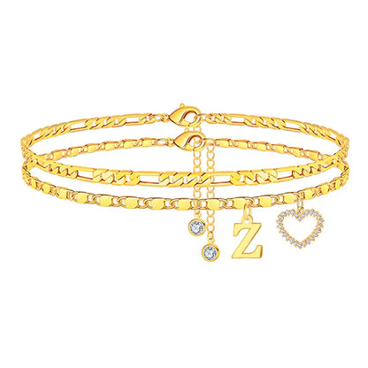 Purpose-Built 14k-Gold Plated-Double-Layer 26-Letter-Tone Chain