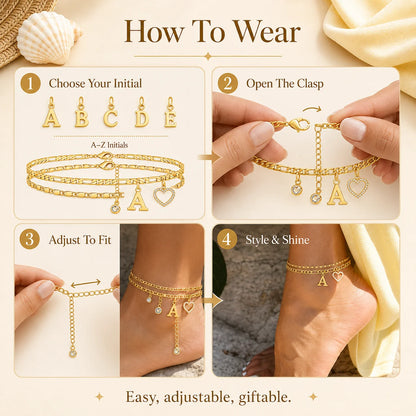 Purpose-Built 14k-Gold Plated-Double-Layer 26-Letter-Tone Chain