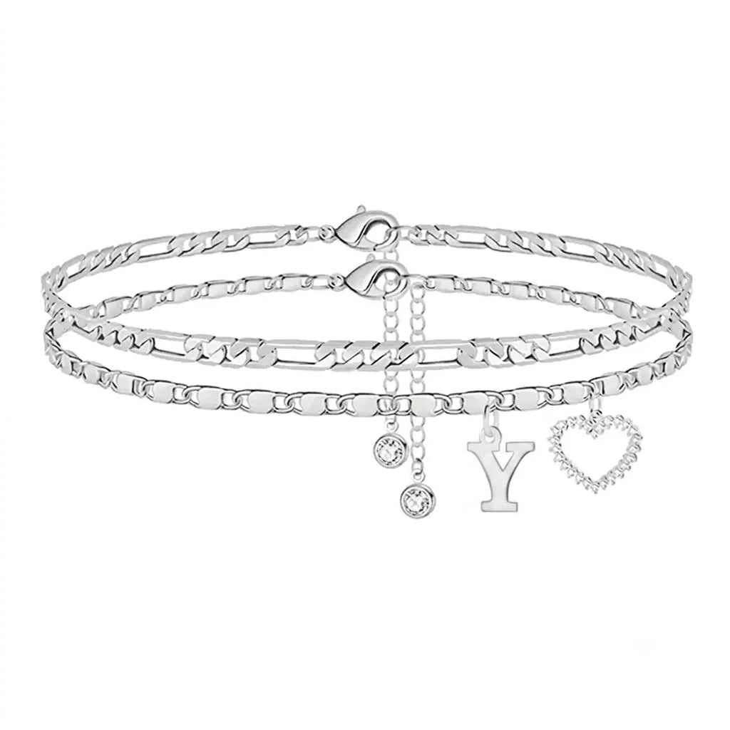 Purpose-Built 14k-Gold Plated-Double-Layer 26-Letter-Tone Chain
