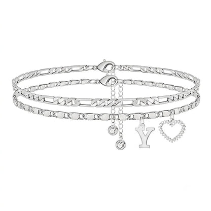 Purpose-Built 14k-Gold Plated-Double-Layer 26-Letter-Tone Chain