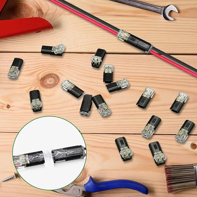 2-Pin Double-Wire Plug-In Connectors for LED Light Strips