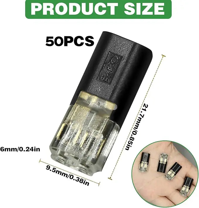 2-Pin Double-Wire Plug-In Connectors for LED Light Strips