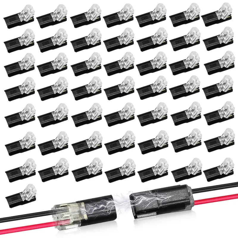 2-Pin Double-Wire Plug-In Connectors for LED Light Strips