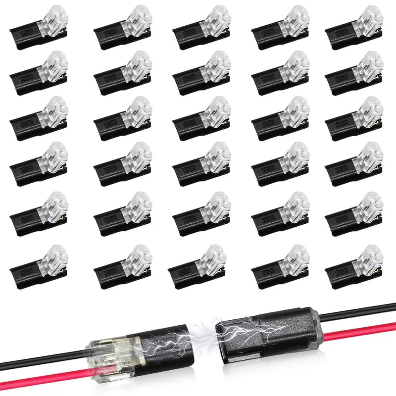 2-Pin Double-Wire Plug-In Connectors for LED Light Strips
