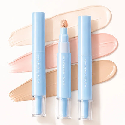 Dual-Effect Concealer and Powder Foundation for Portable Coverage