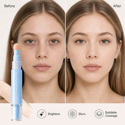 Dual-Effect Concealer and Powder Foundation for Portable Coverage