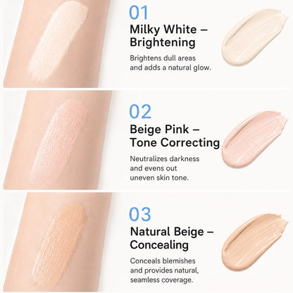 Dual-Effect Concealer and Powder Foundation for Portable Coverage