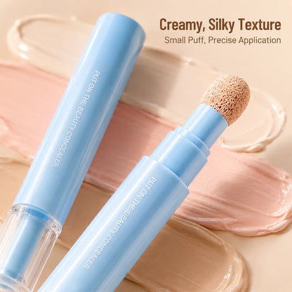 Dual-Effect Concealer and Powder Foundation for Portable Coverage
