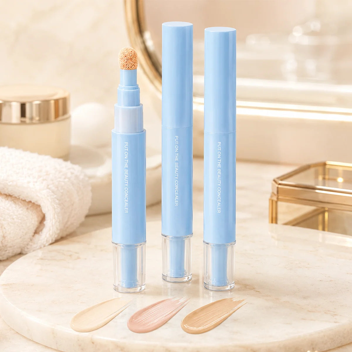 Dual-Effect Concealer and Powder Foundation for Portable Coverage