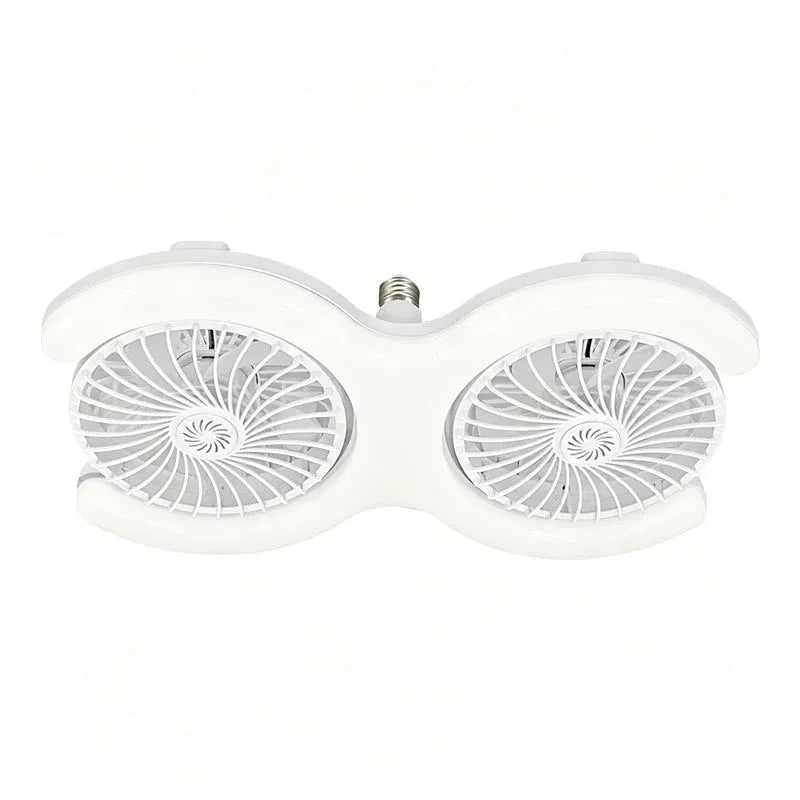 Decorative Dual-Head LED Ceiling Fan with Light for Focused Lighting