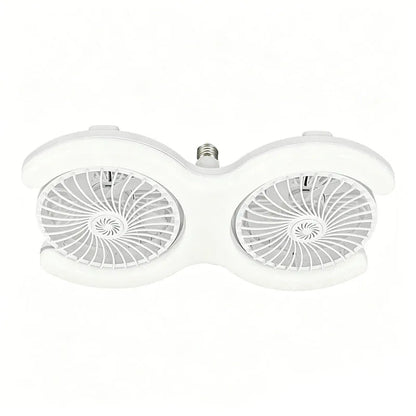 Decorative Dual-Head LED Ceiling Fan with Light for Focused Lighting