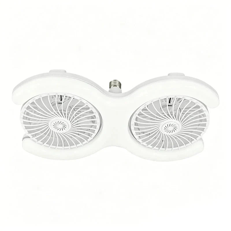 Decorative Dual-Head LED Ceiling Fan with Light for Focused Lighting