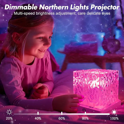 Convenient Dynamic Water Ripple Cube Ambient Lamp for Everyday Setup
