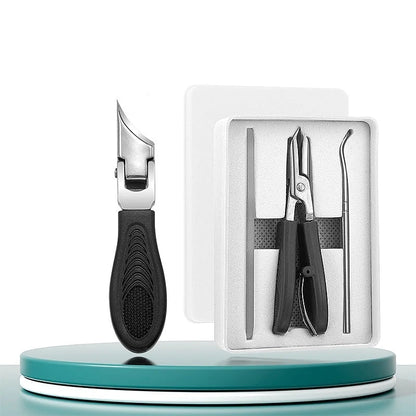 3-Piece Angled Eagle-Beak Stainless Steel Nail Clipper Set