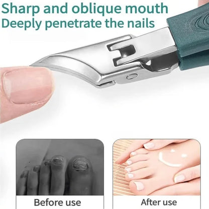 3-Piece Angled Eagle-Beak Stainless Steel Nail Clipper Set