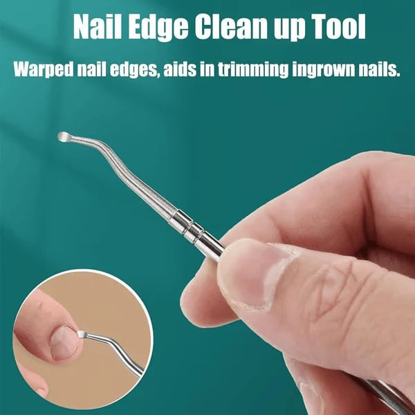 3-Piece Angled Eagle-Beak Stainless Steel Nail Clipper Set