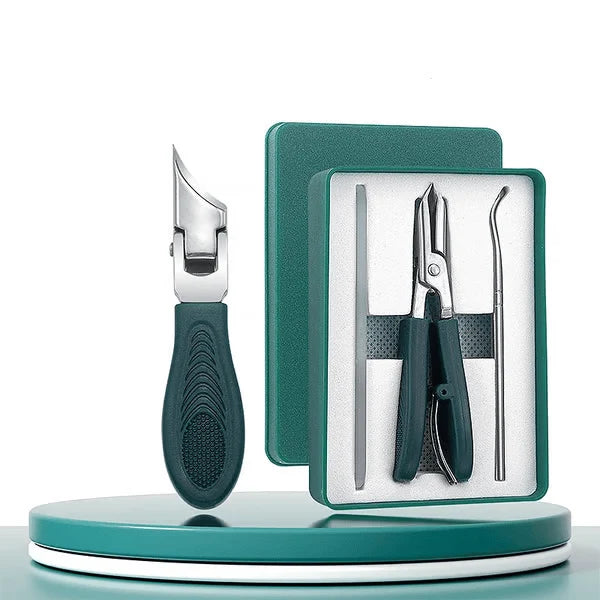 3-Piece Angled Eagle-Beak Stainless Steel Nail Clipper Set