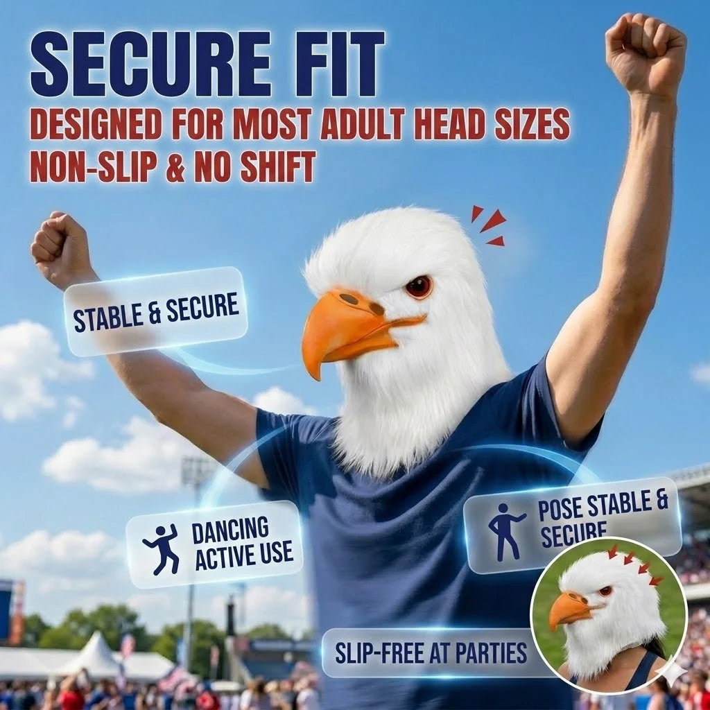 Realistic Eagle Latex Mask for Adult Halloween Costumes and Parties