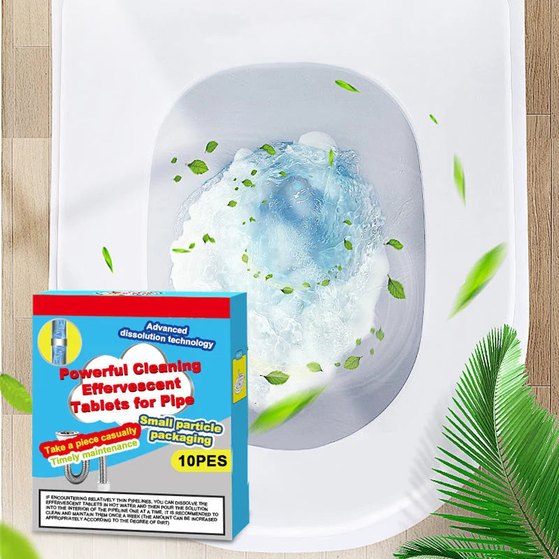 Easy-Care Powerful Cleaning Effervescent Tablets for Pipe, Fast