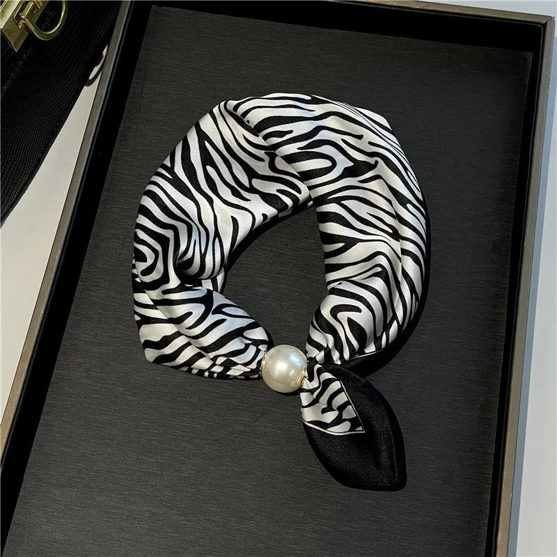 Pearl Necklace Scarf with an Easy Pop-On Design