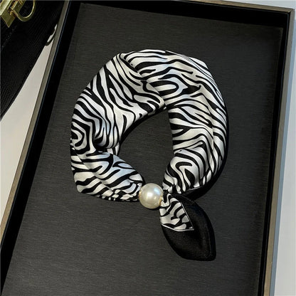 Pearl Necklace Scarf with an Easy Pop-On Design