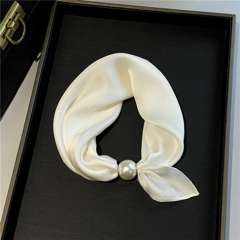 Pearl Necklace Scarf with an Easy Pop-On Design