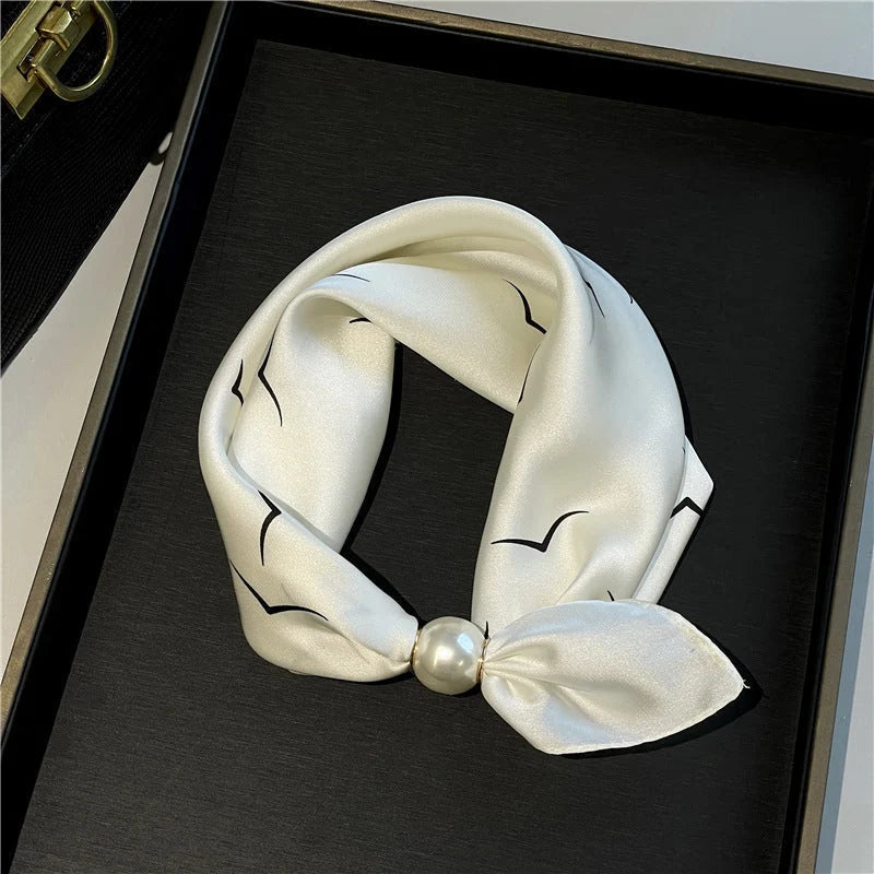 Pearl Necklace Scarf with an Easy Pop-On Design