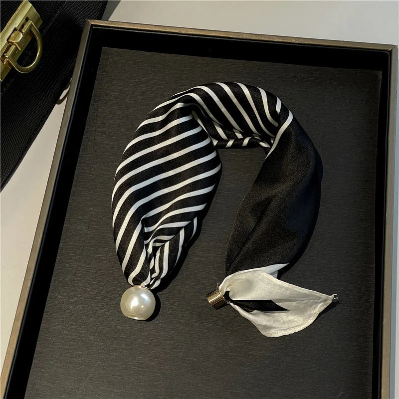 Pearl Necklace Scarf with an Easy Pop-On Design